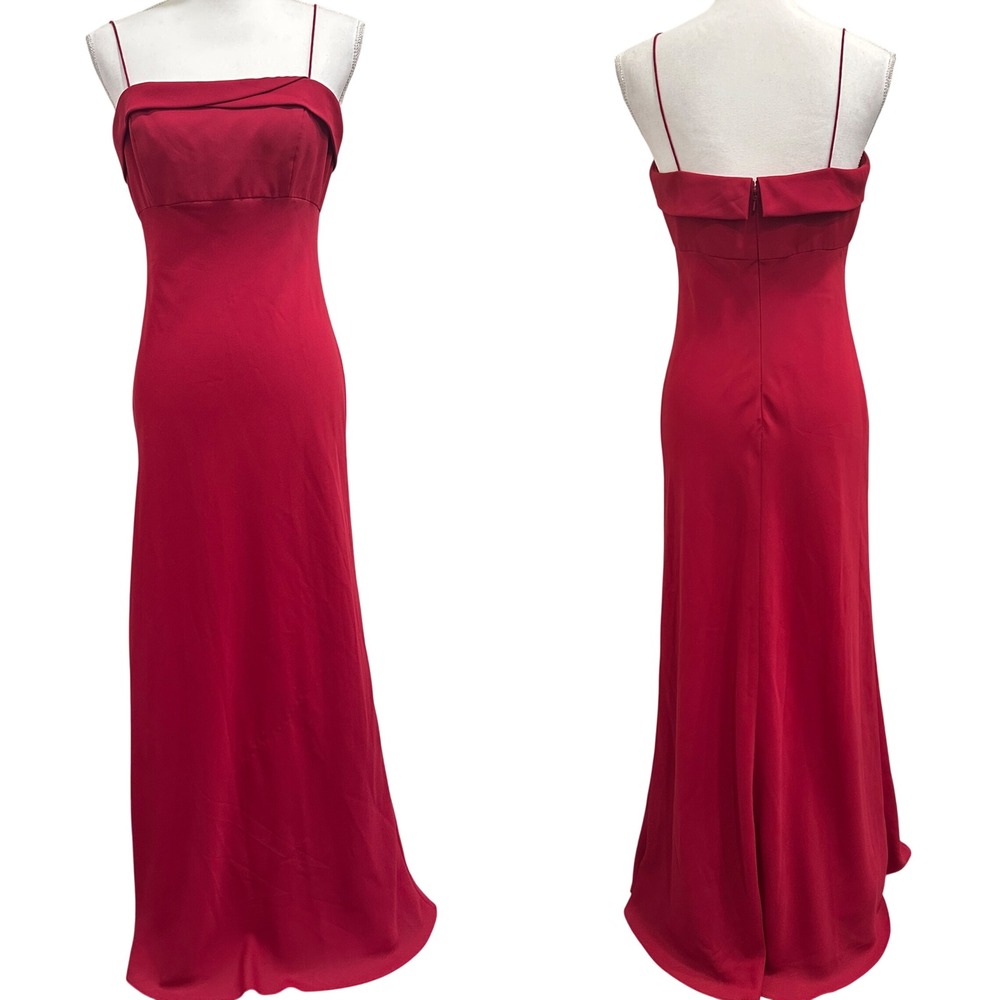 VTG Y2K Michaelangelo Red Maxi Dress Spaghetti Strap Y2K Formal Gown Prom Medium